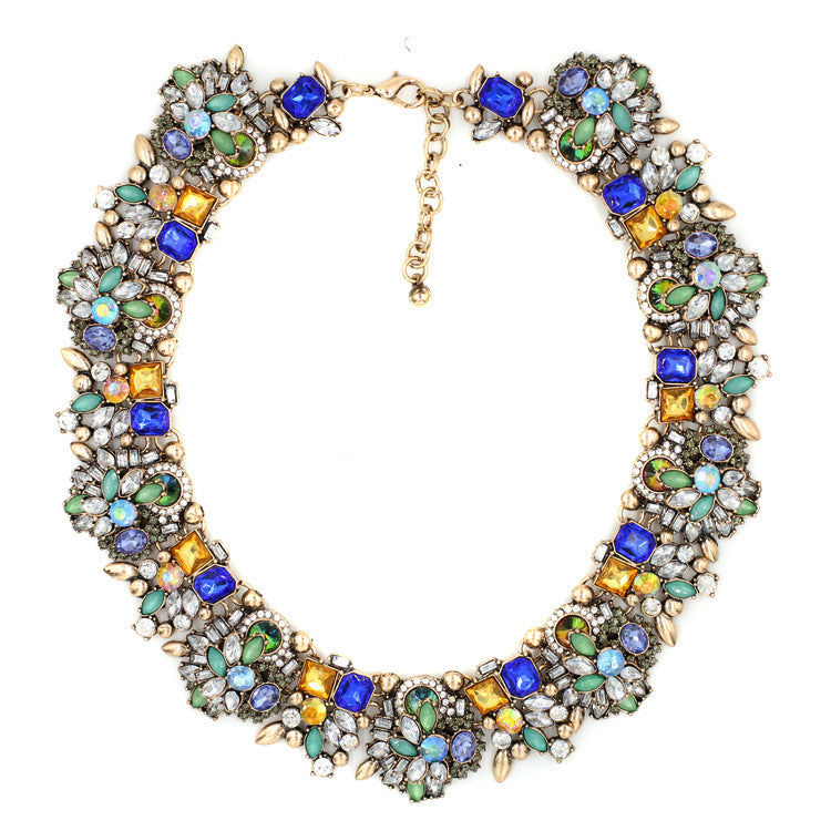Alloy diamond necklace