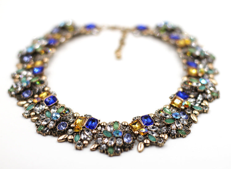 Alloy diamond necklace