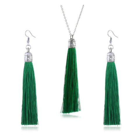 LZHLQ Fashion Tassel Necklace Sets Trendy Women Sweater Chain Necklaces Accessories Set