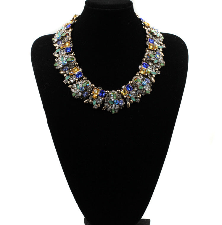 Alloy diamond necklace