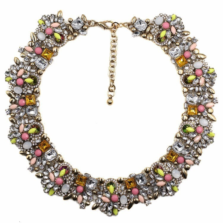 Alloy diamond necklace