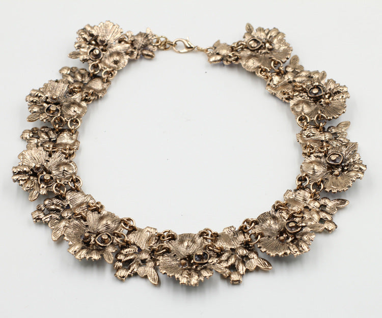Alloy diamond necklace