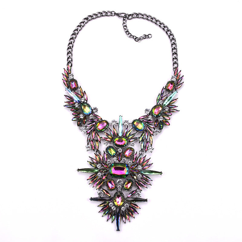 Exaggerated Necklace Short Alloy Diamond Necklace